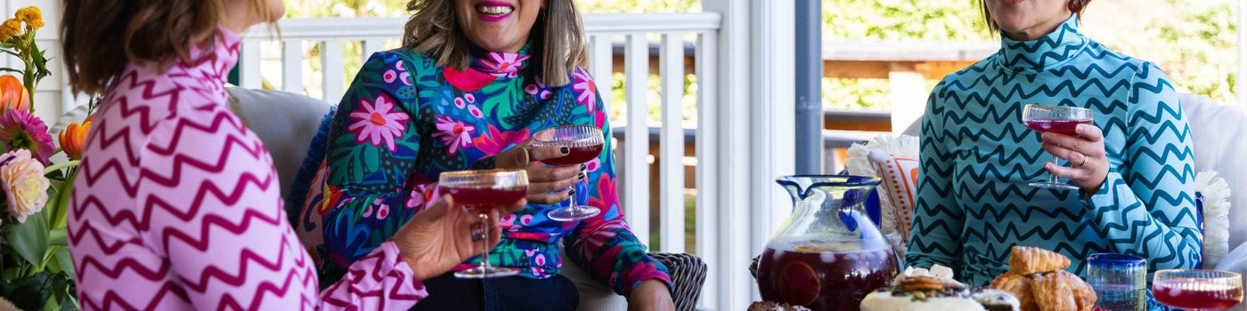 Our roll necks are buttery soft and available in a range of our original vibrant prints. We hope to bring some colour to your cooler months!