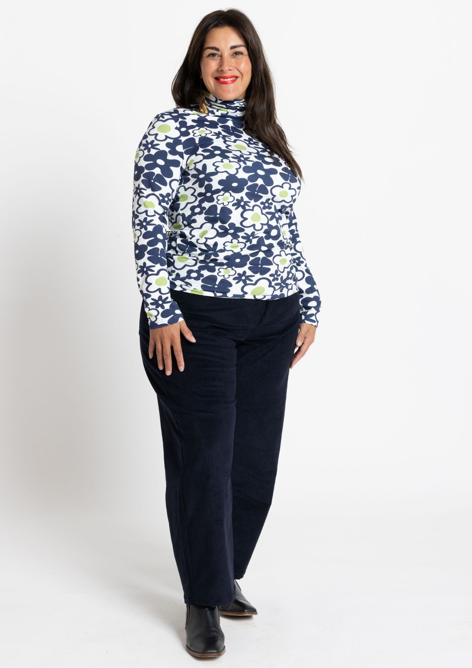 Roller Turtleneck - Bouquet Navy