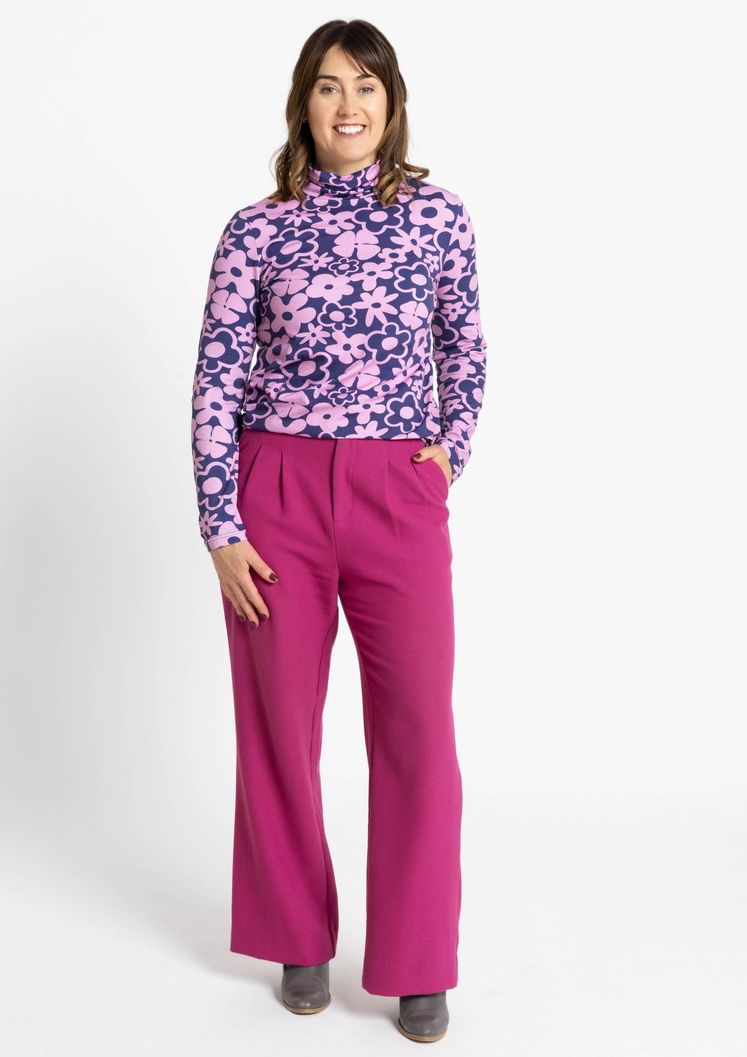 Roller Turtleneck - Bouquet Rose