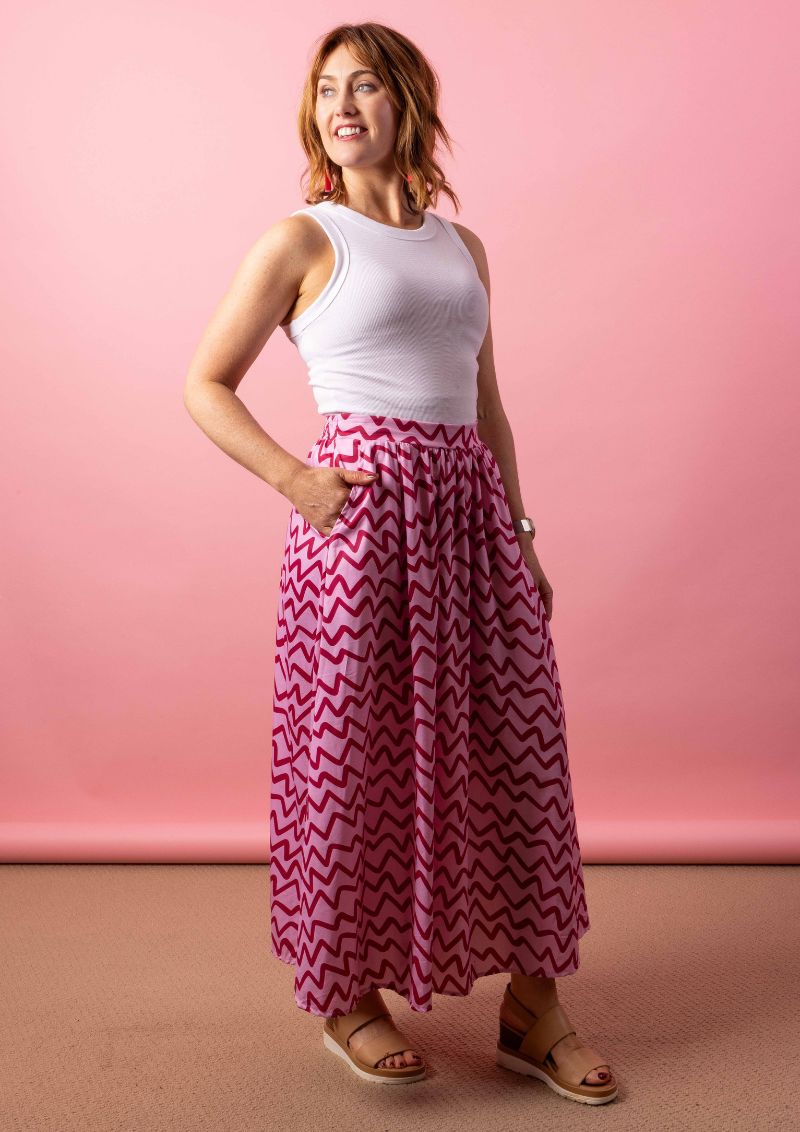 Bowie skirt - Raspberry Ziggy