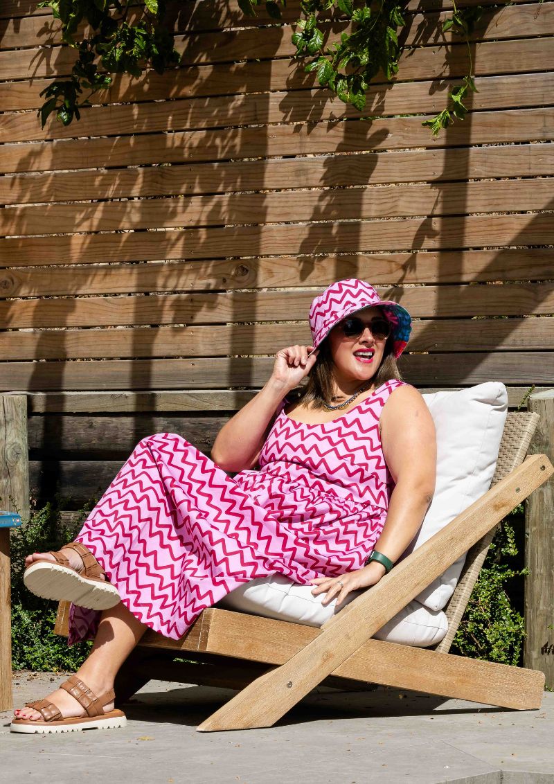 Reverie Tie Back Dress - Raspberry Ziggy