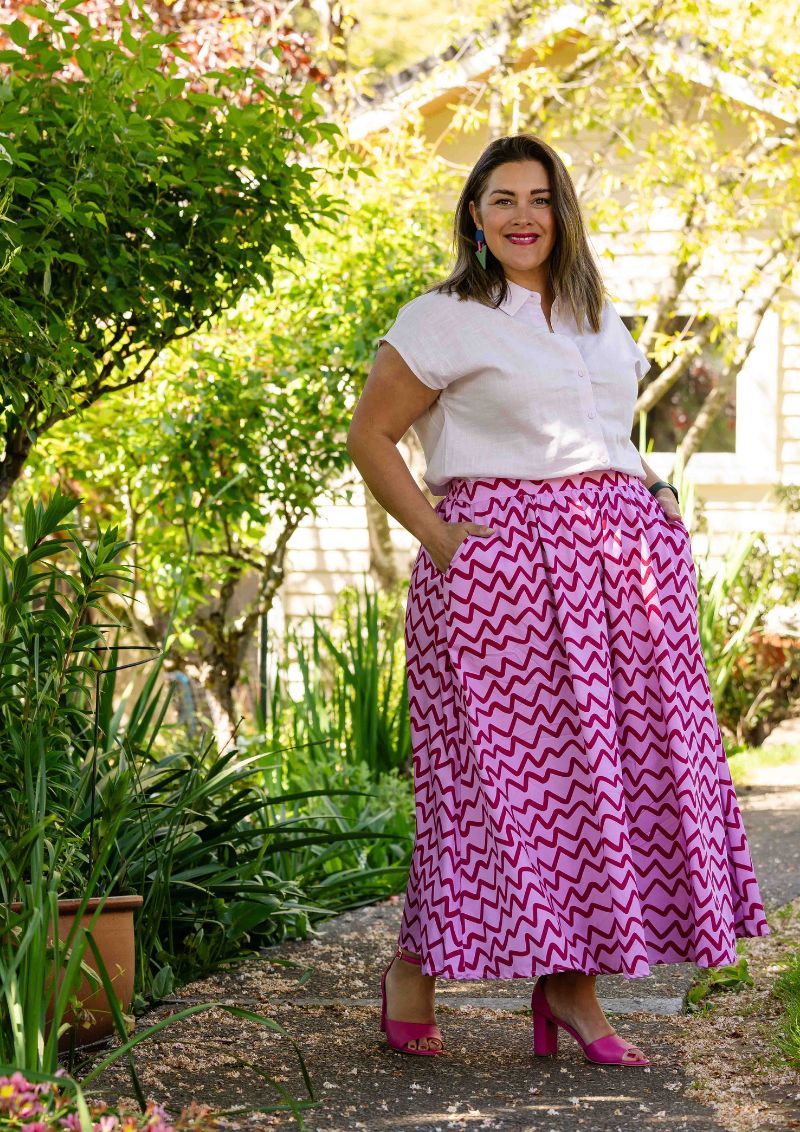 Bowie skirt - Raspberry Ziggy