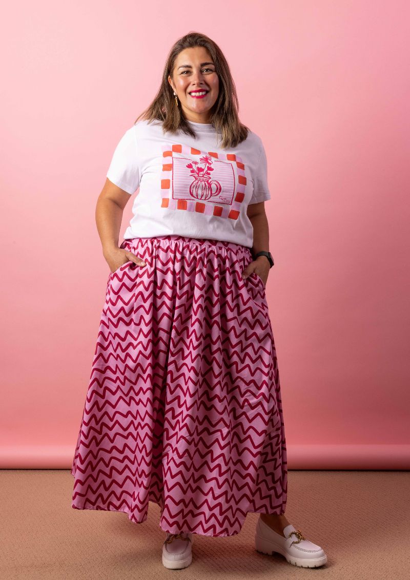 Bowie skirt - Raspberry Ziggy