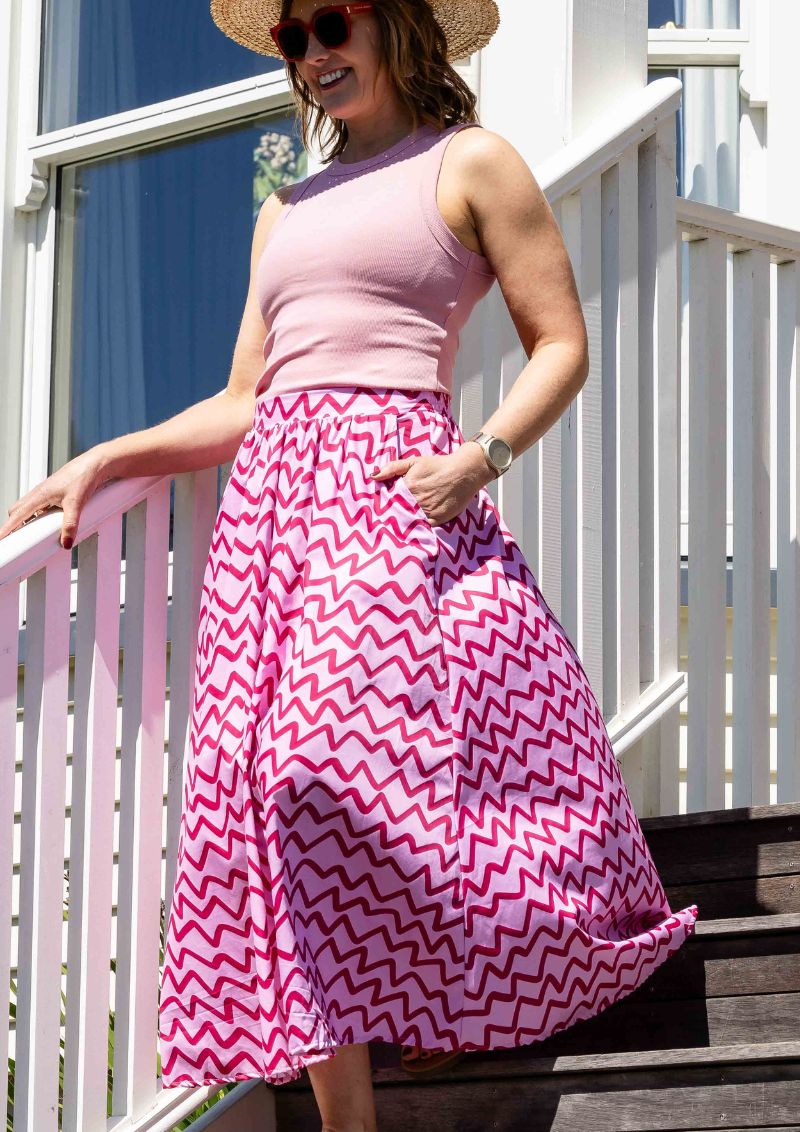 Bowie skirt - Raspberry Ziggy