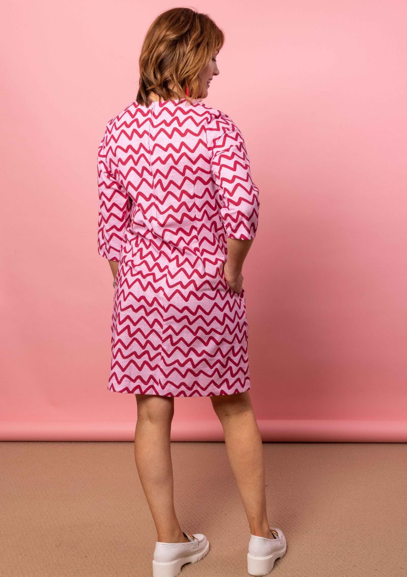 Aggie Dress - Raspberry Ziggy