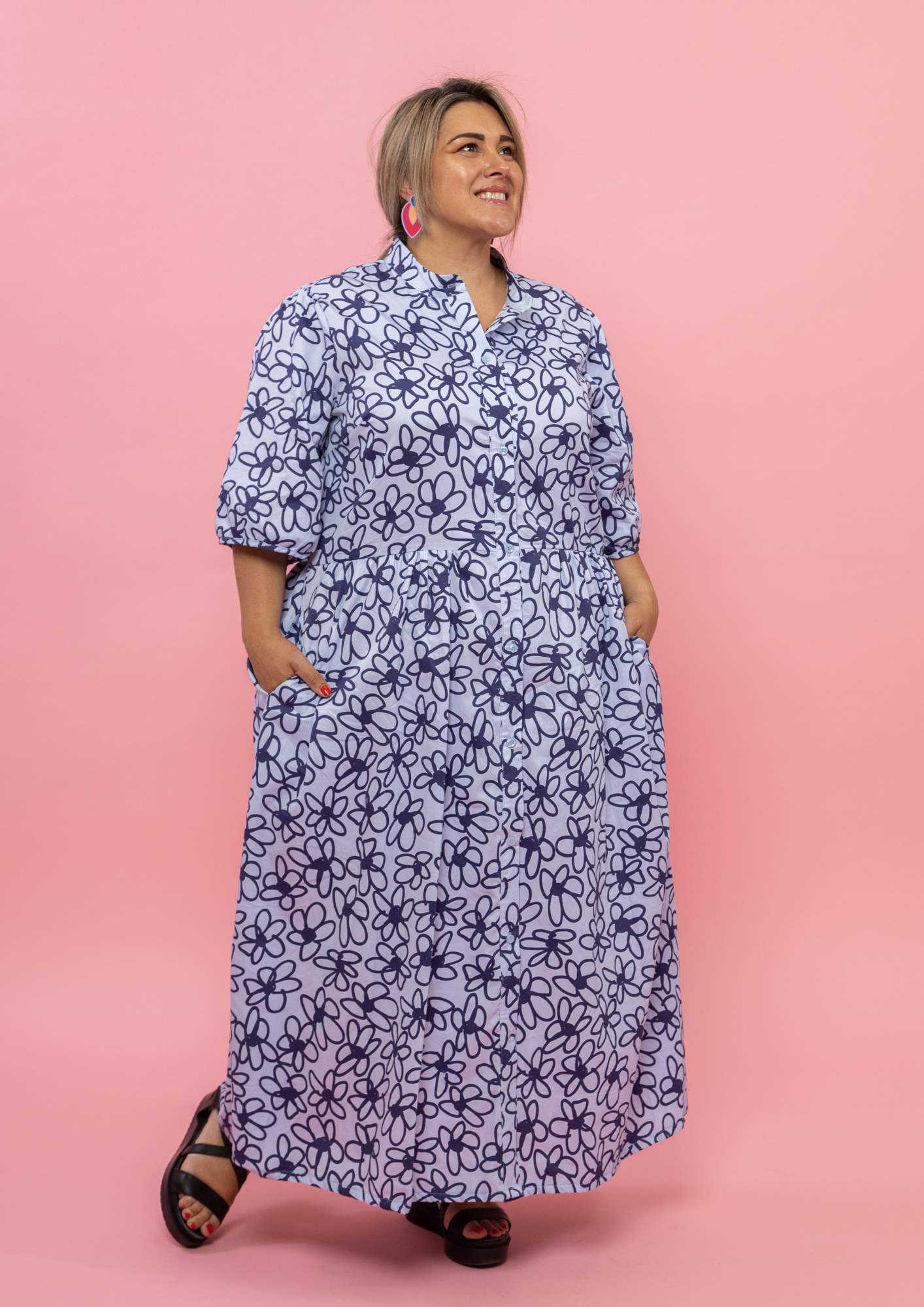 Artista Shirt Dress - Bloom Blue