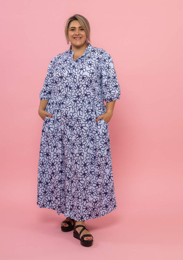 Artista Shirt Dress - Bloom Blue