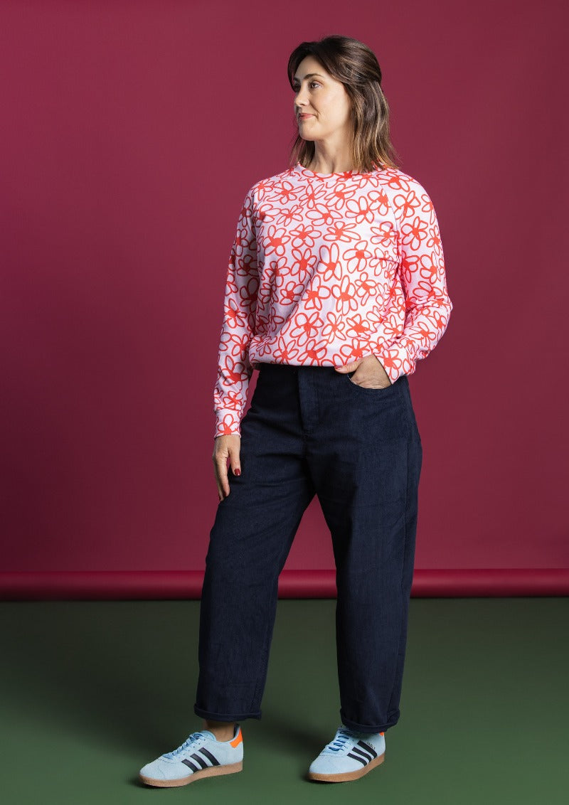 Greta Sweater - Bloom Scarlet