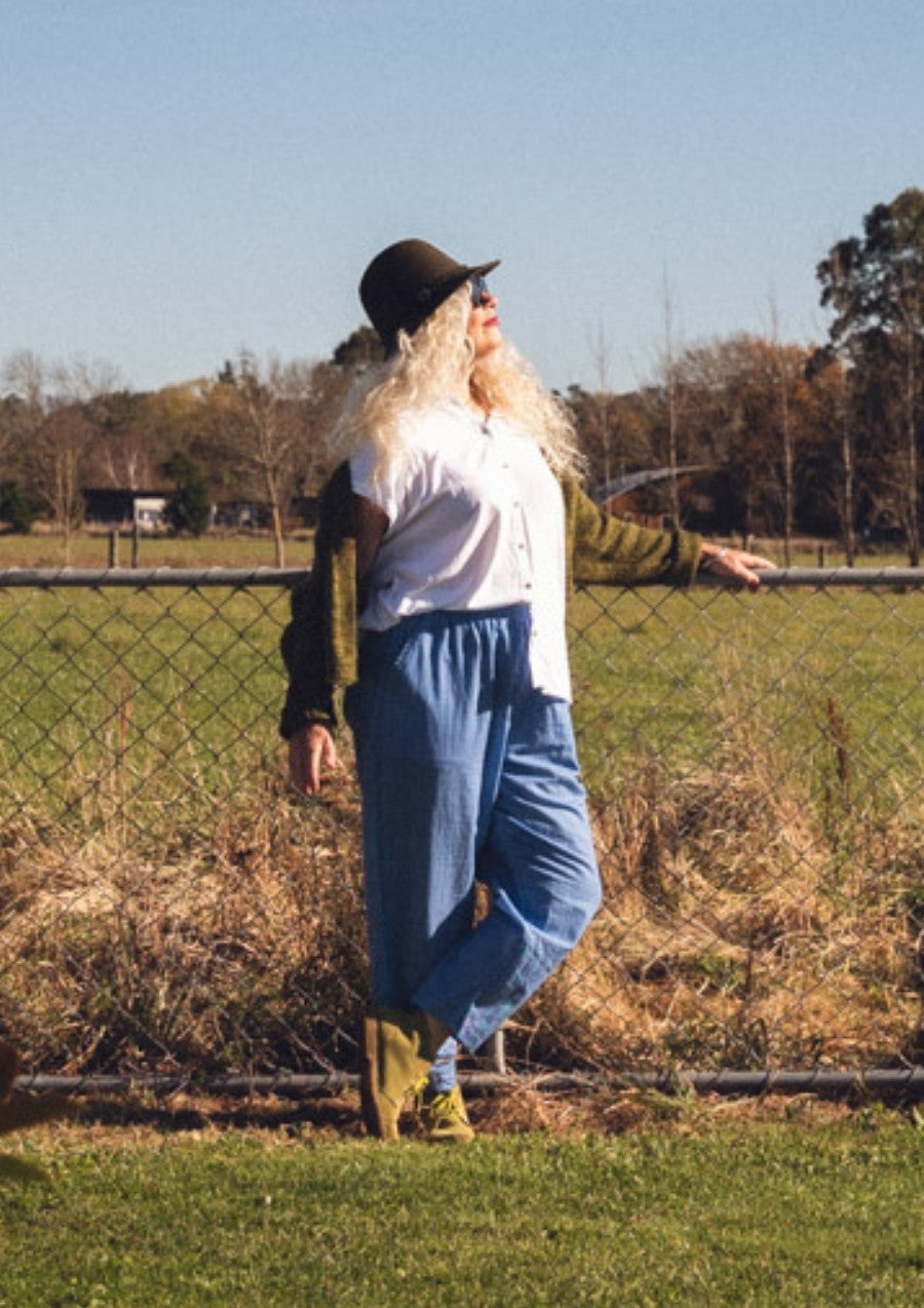 Balloon Pant - Thin Pin Blue