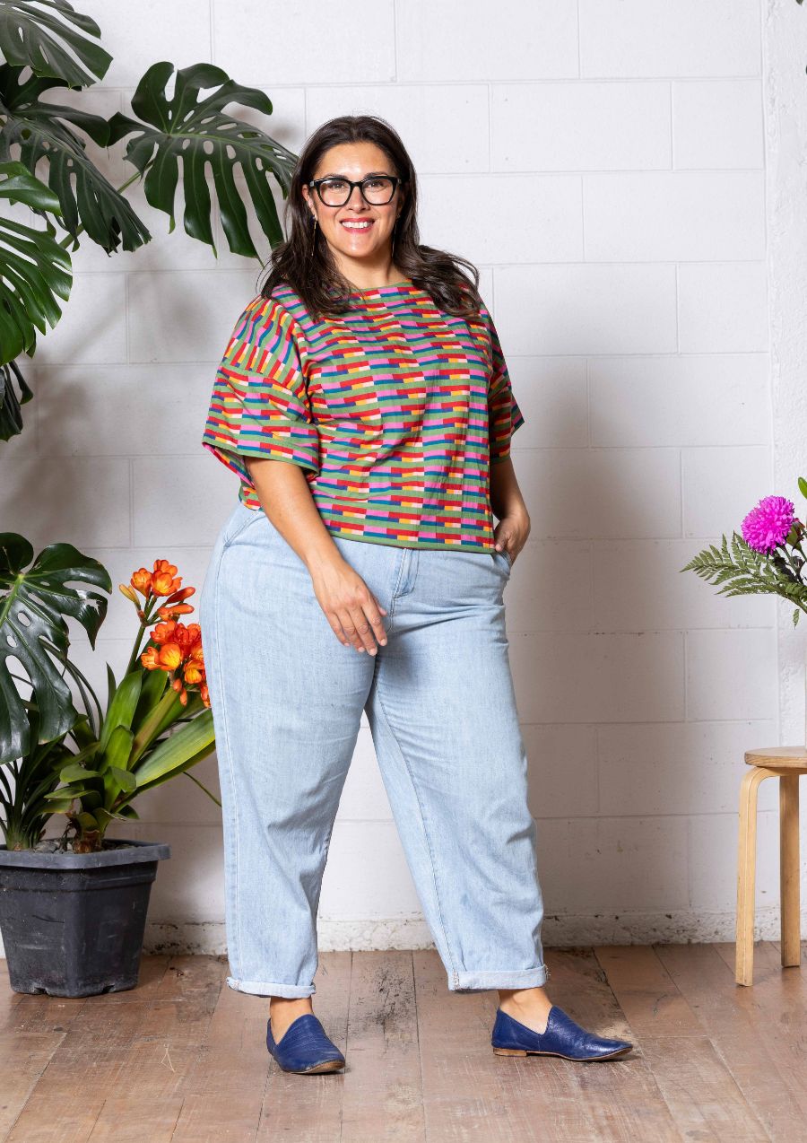 Lisso Boxy Top - Long Lines Retro