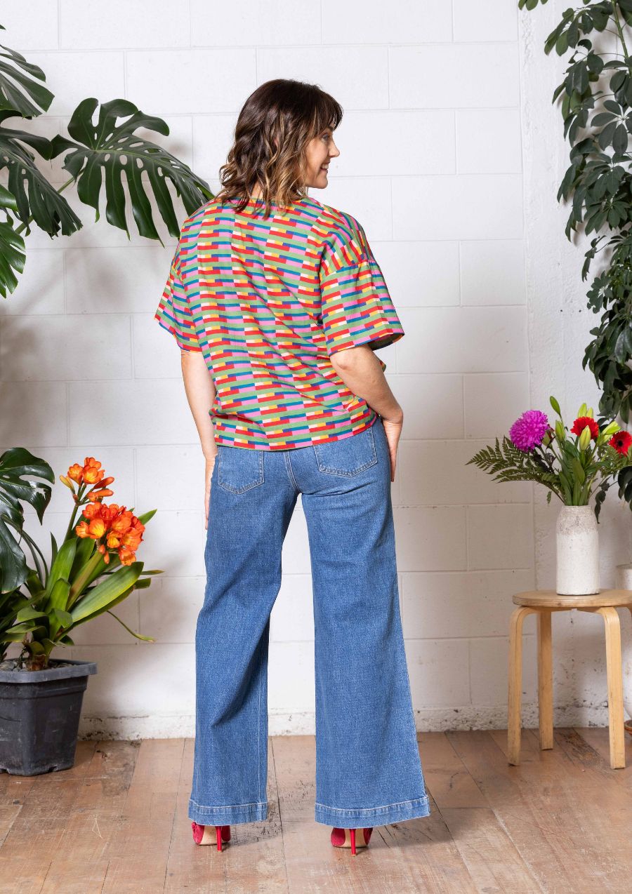 Lisso Boxy Top - Long Lines Retro