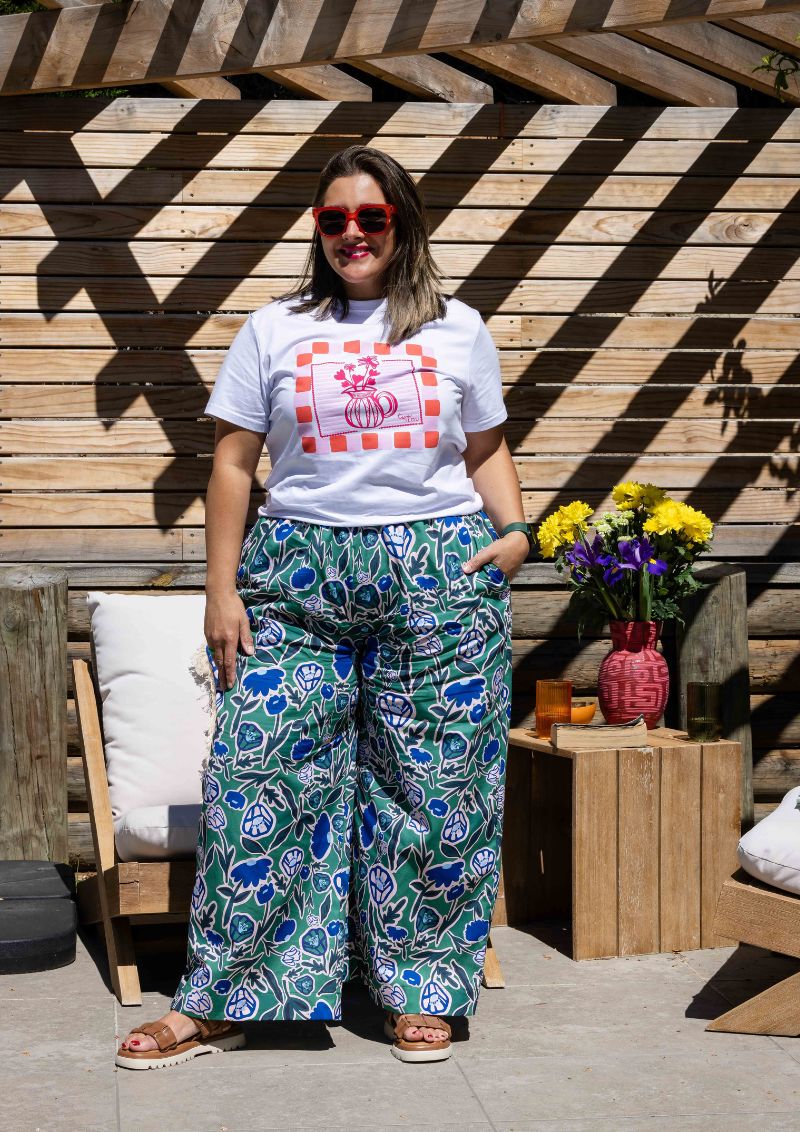 Solace Wide Leg Pant - Euni Green