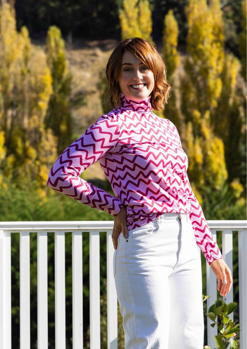 Roller turtleneck - Raspberry Ziggy