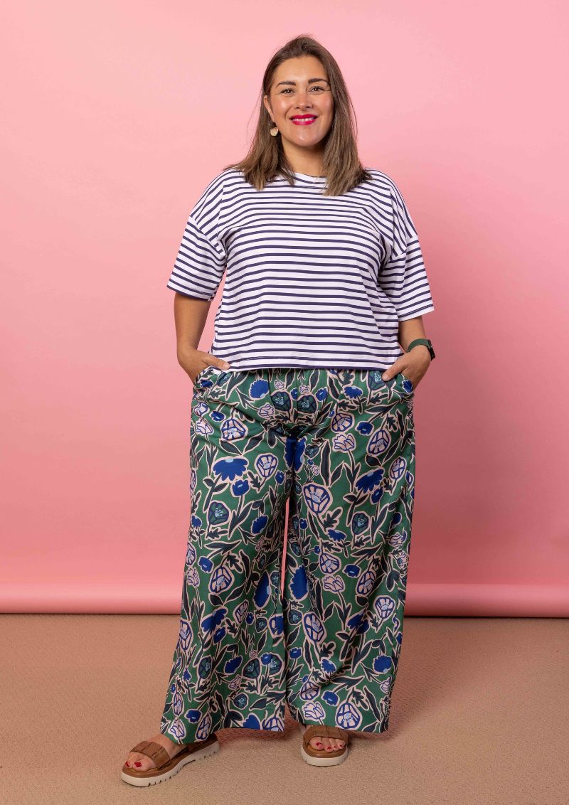 Solace Wide Leg Pant - Euni Green