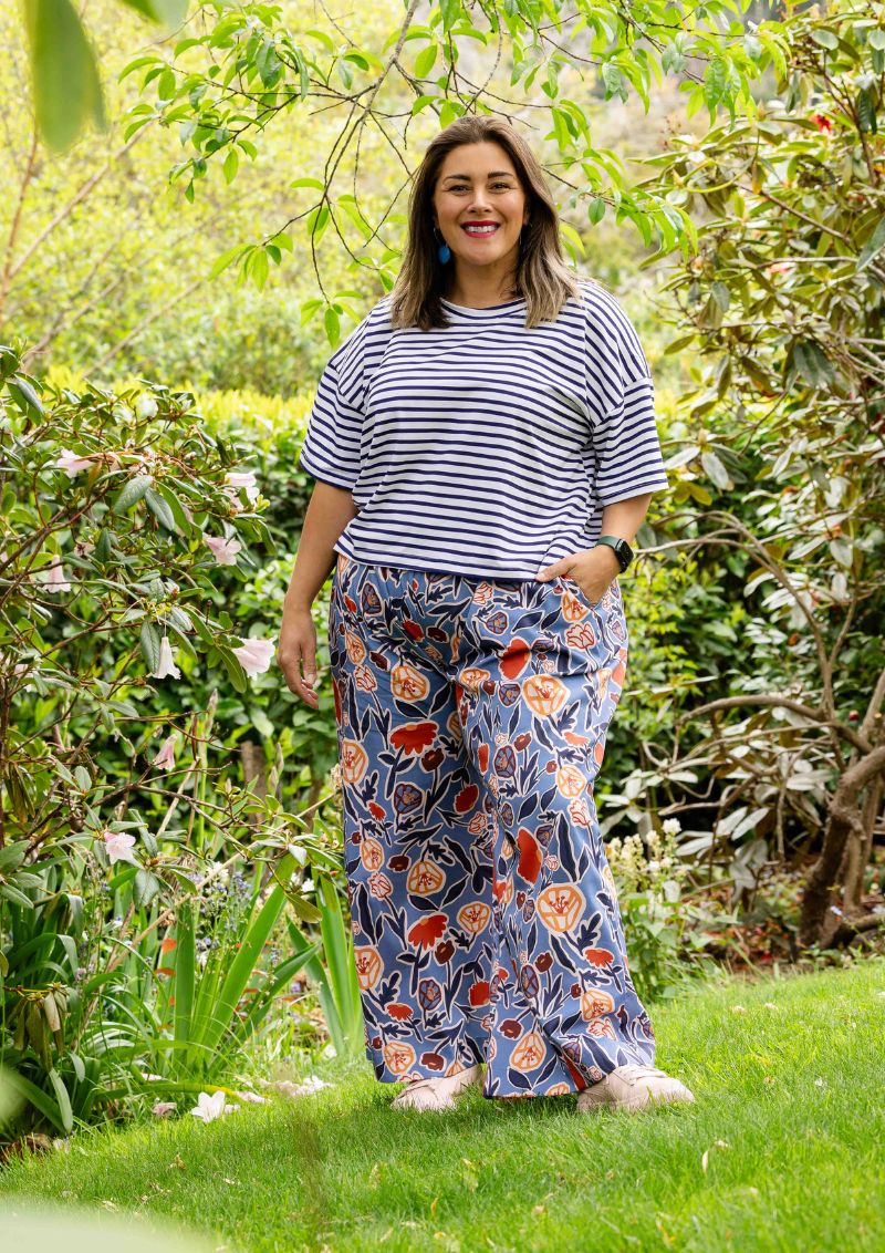 Solace Wide Leg Pant - Euni Blue