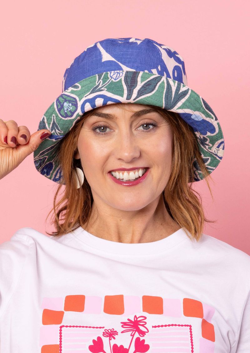 Bucket Hat - Euni Green / New Muse Blue