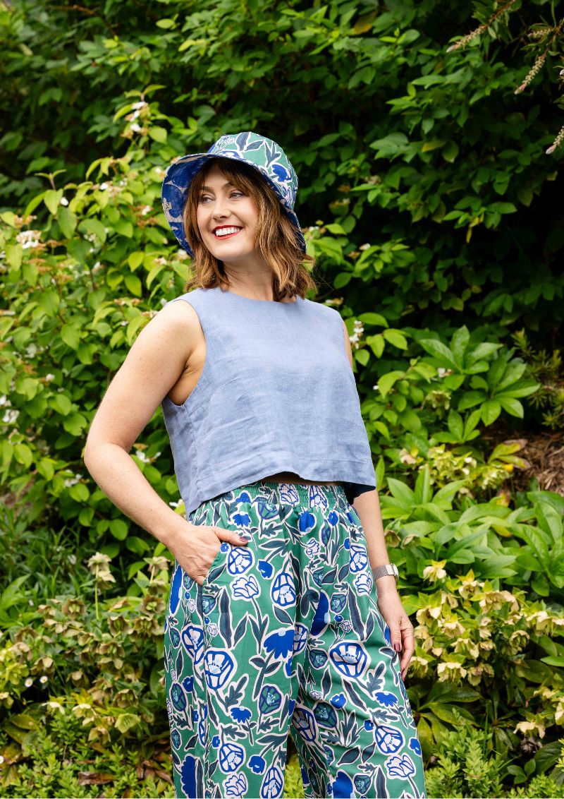 Solace Wide Leg Pant - Euni Green