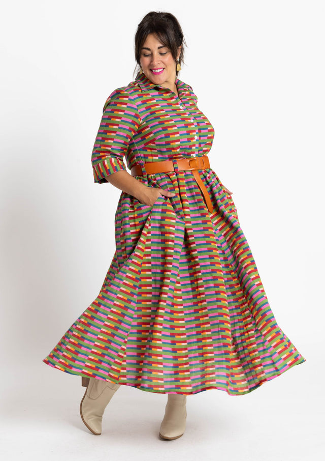 Peta Shirt Dress - Long Lines Retro