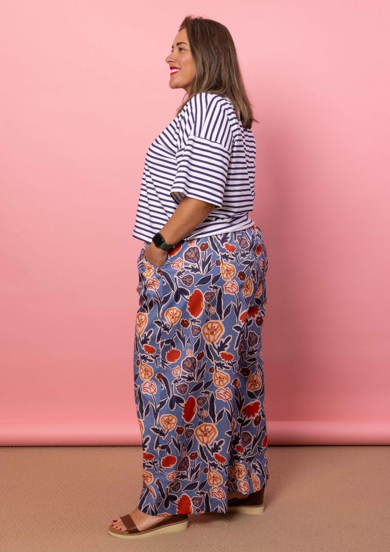 Solace Wide Leg Pant - Euni Blue
