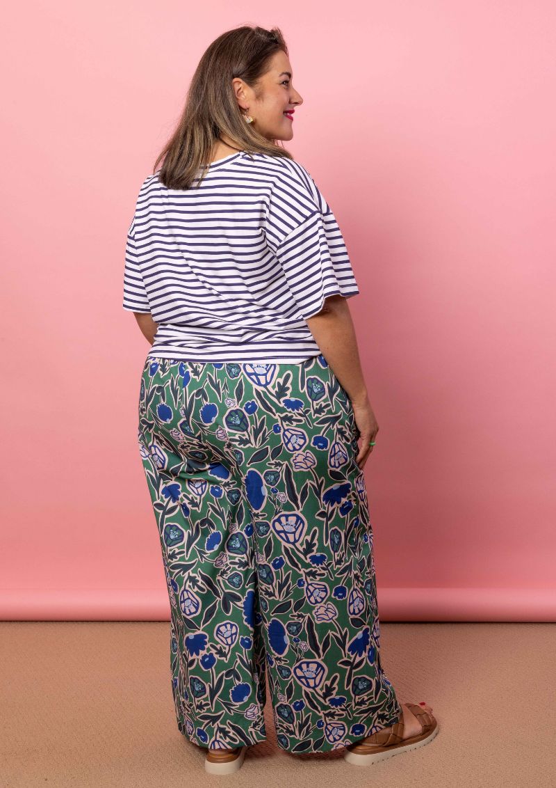 Solace Wide Leg Pant - Euni Green