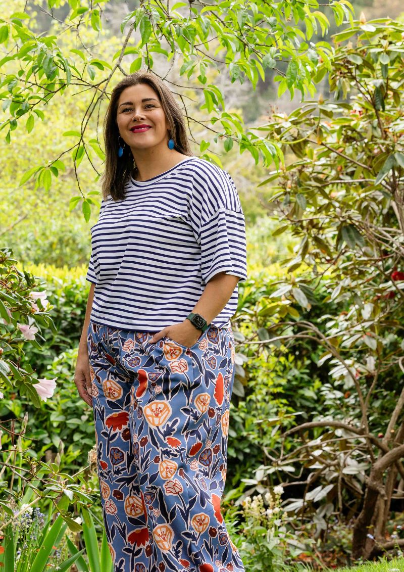 Solace Wide Leg Pant - Euni Blue