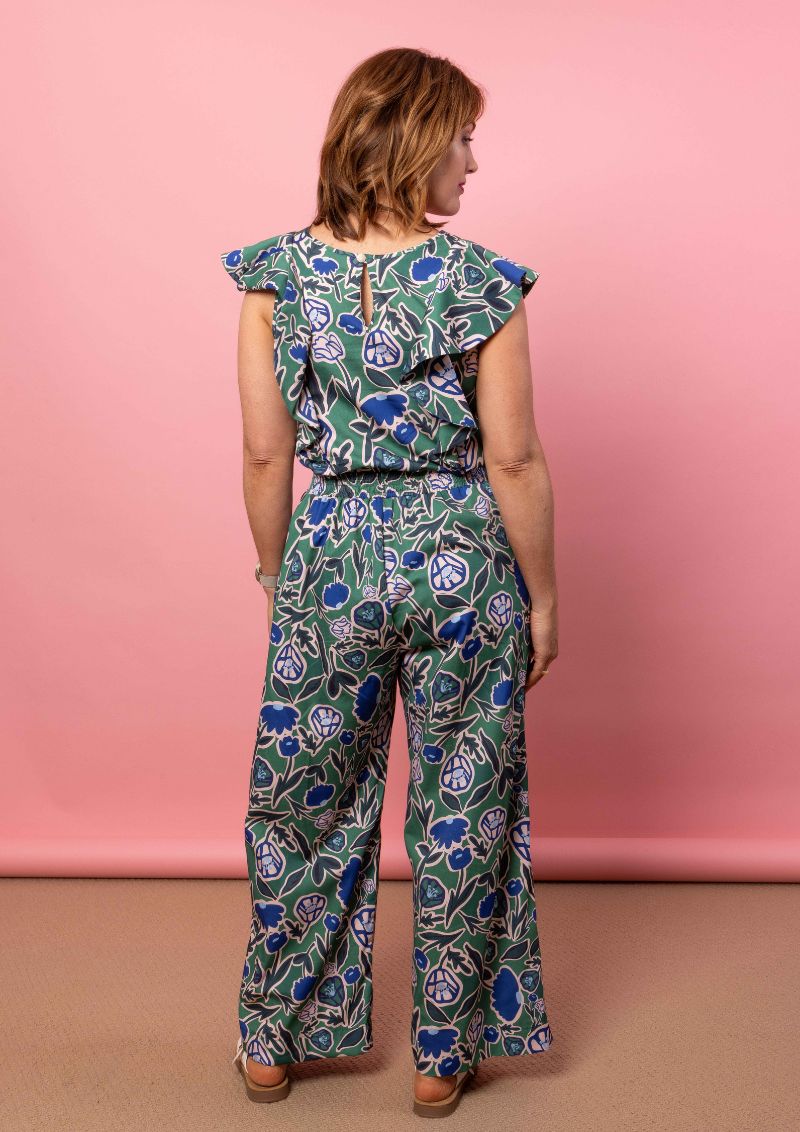 Solace Wide Leg Pant - Euni Green