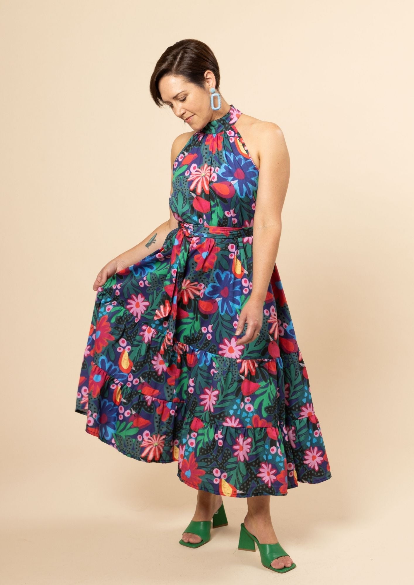 Portia Halterneck Dress - Wilderness