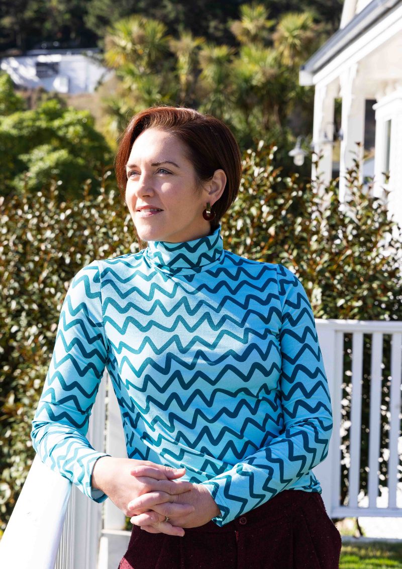 Roller turtleneck - Sea Green Ziggy