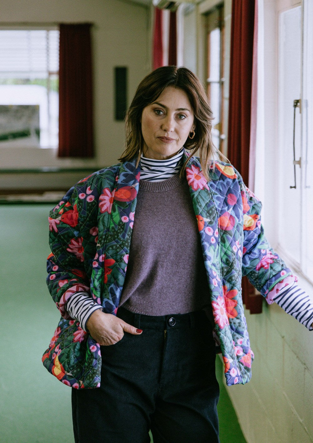 Quilted Jacket - Wilderness / Raspberry Ziggy