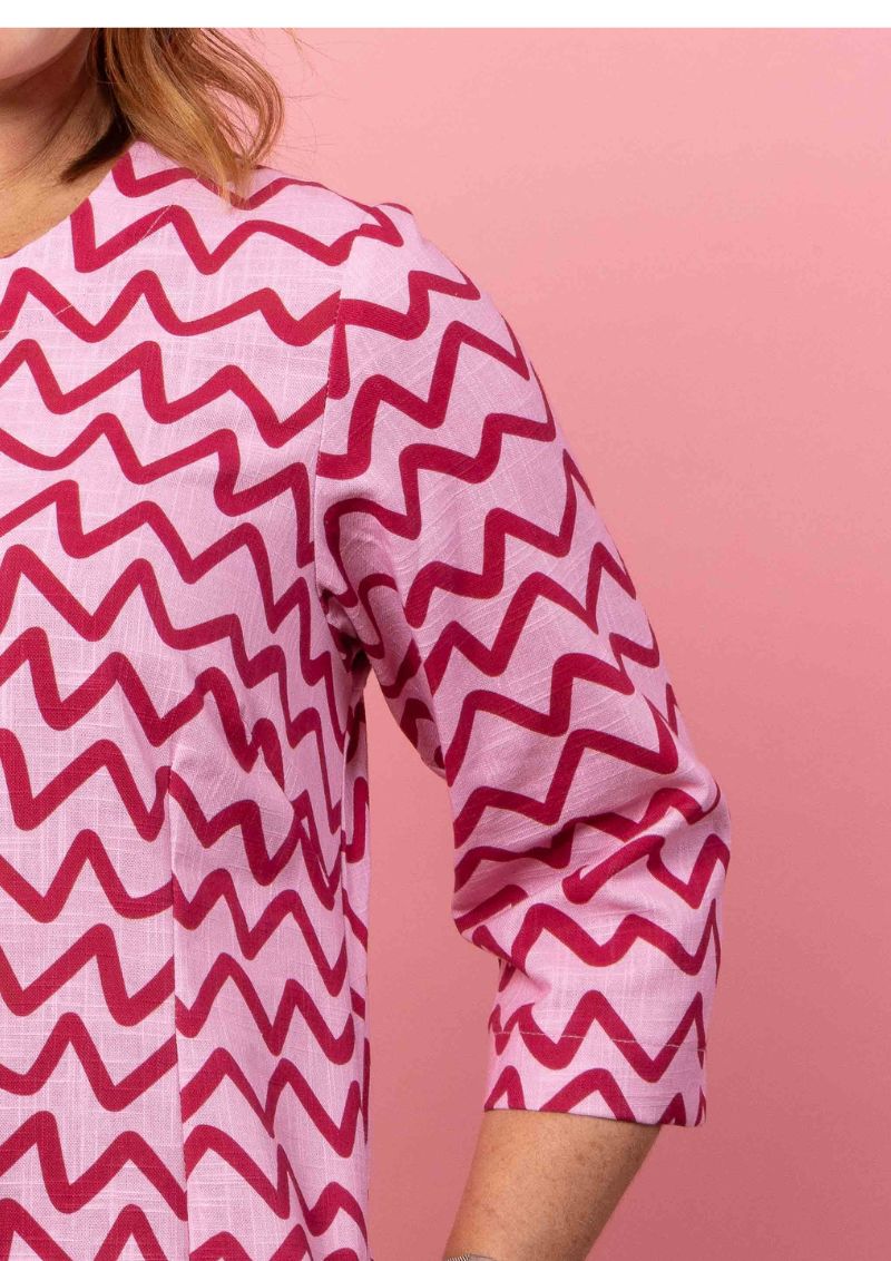 Aggie Dress - Raspberry Ziggy