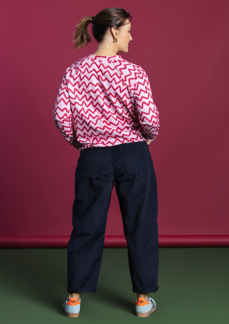 Greta Sweater - Raspberry Ziggy