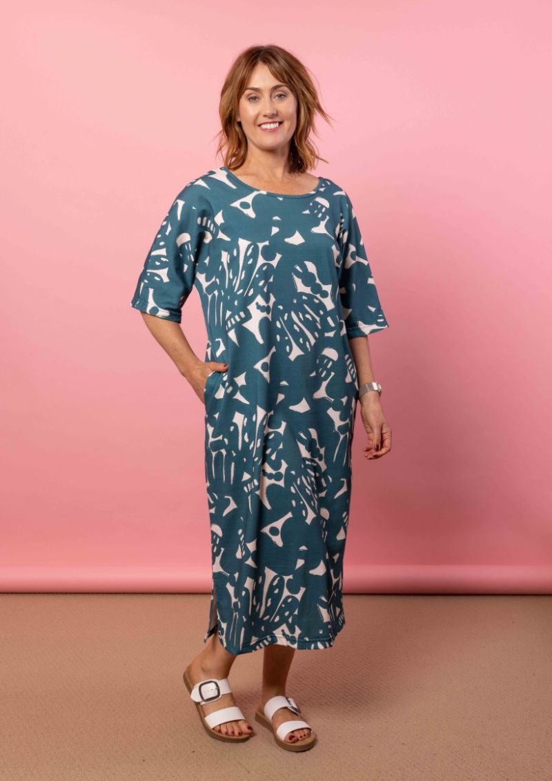 Belo Reversible Dress - New Muse Ocean