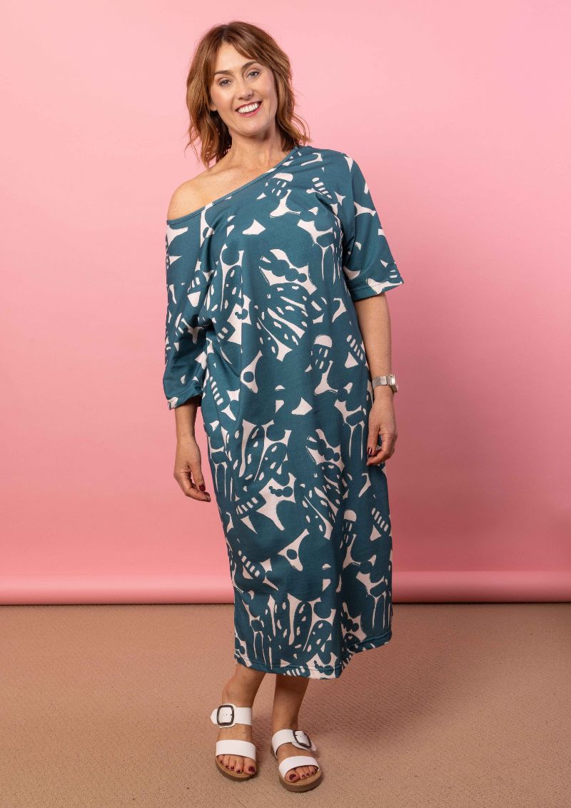 Belo Reversible Dress - New Muse Ocean