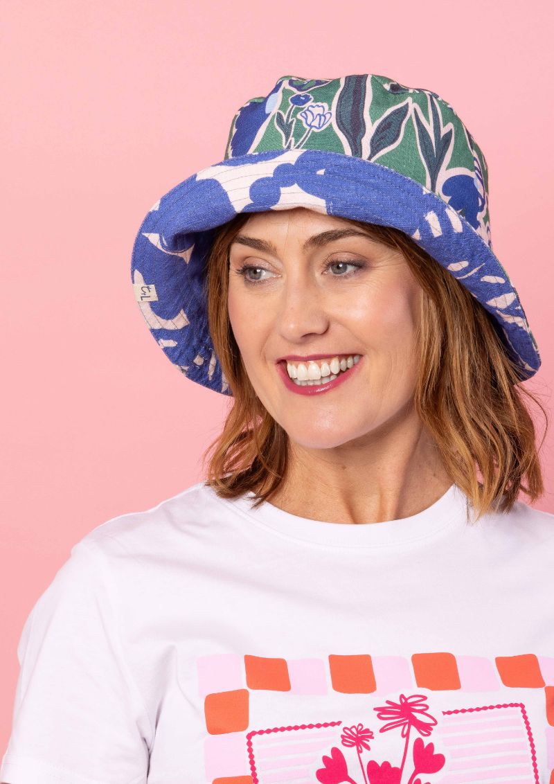 Bucket Hat - Euni Green / New Muse Blue