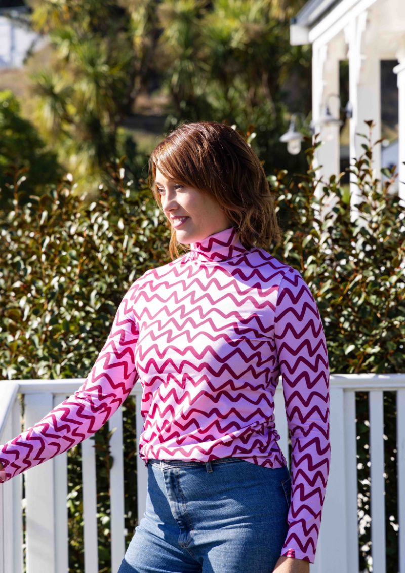 Roller turtleneck - Raspberry Ziggy