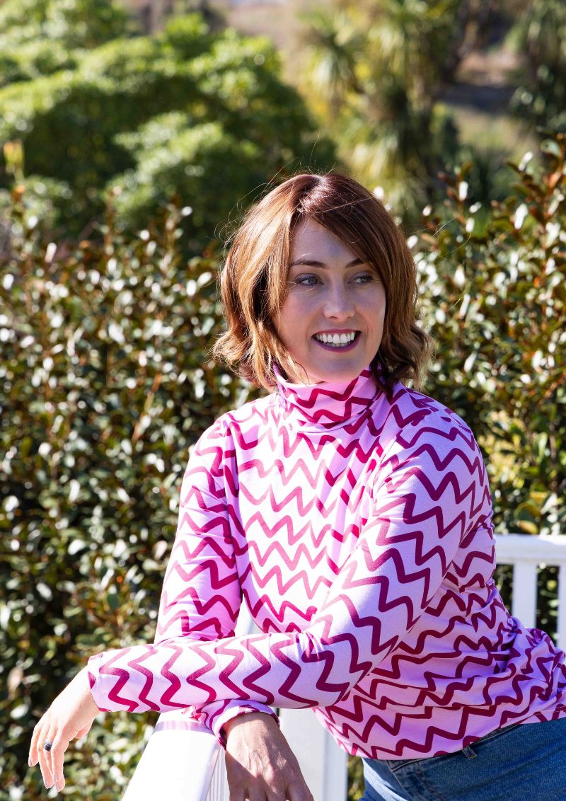 Roller turtleneck - Raspberry Ziggy