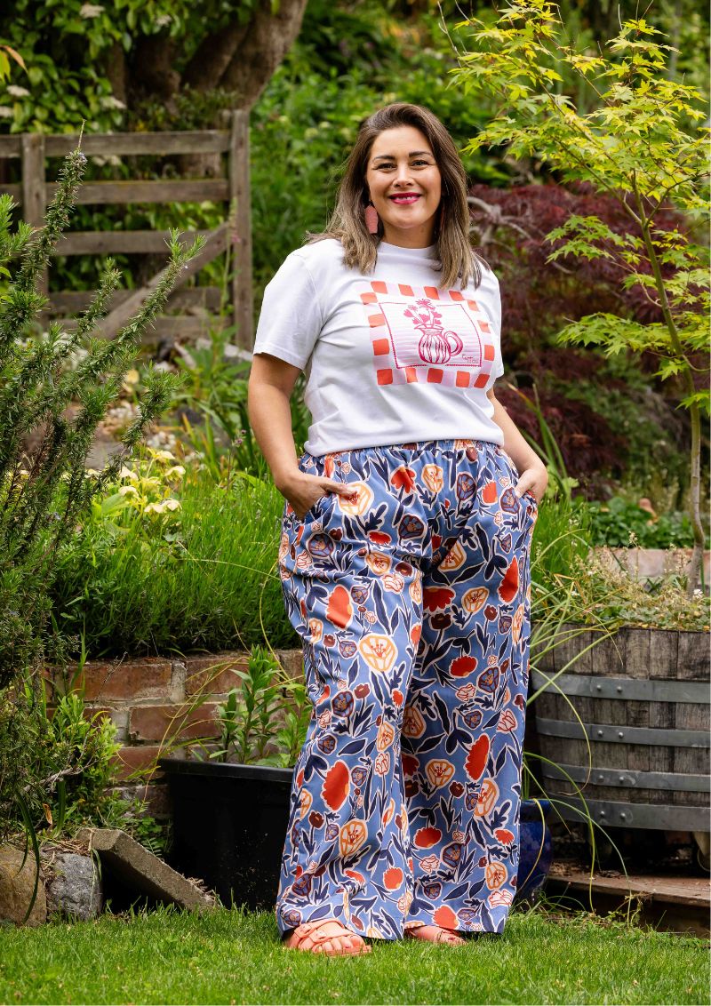 Solace Wide Leg Pant - Euni Blue