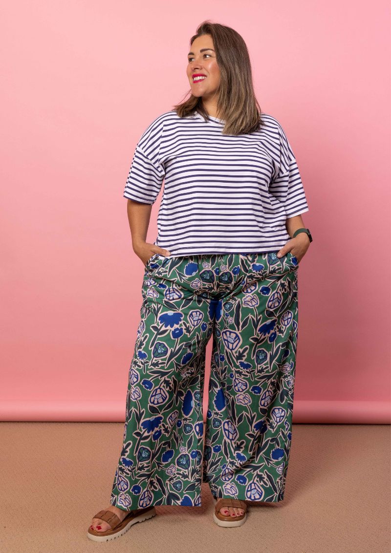 Solace Wide Leg Pant - Euni Green