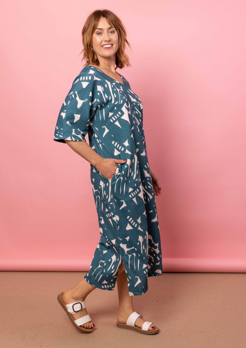 Belo Reversible Dress - New Muse Ocean