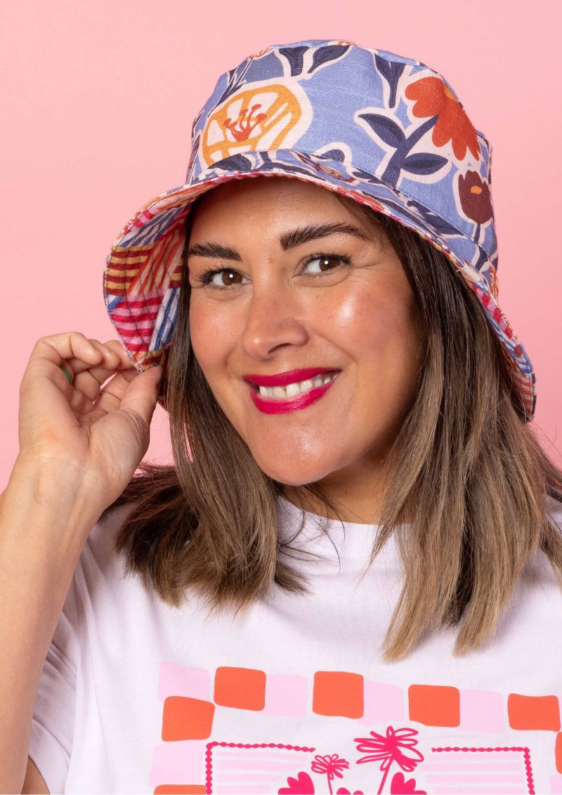 Bucket Hat - Euni Blue / Nice Splice Multigrain