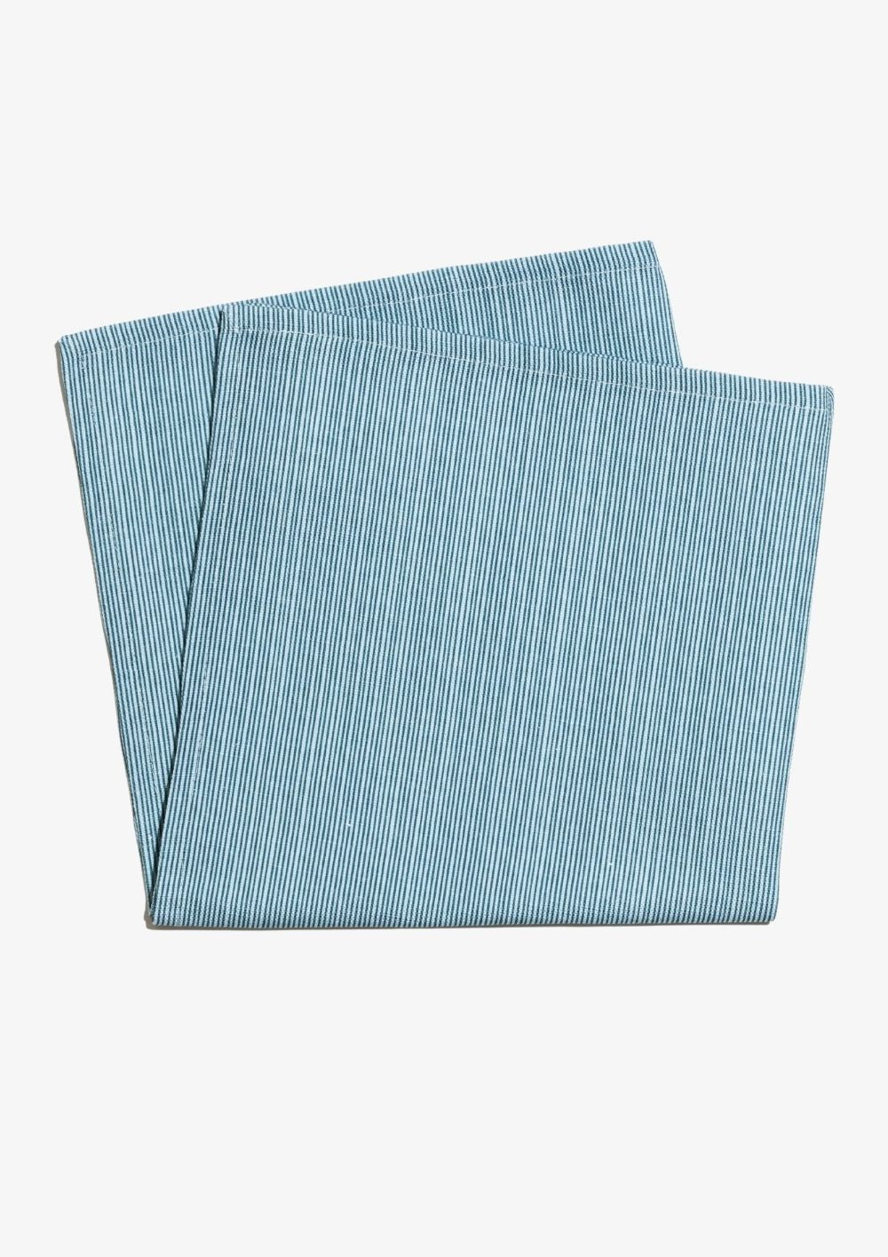 Thin Pin Green Cotton Linen Napkins