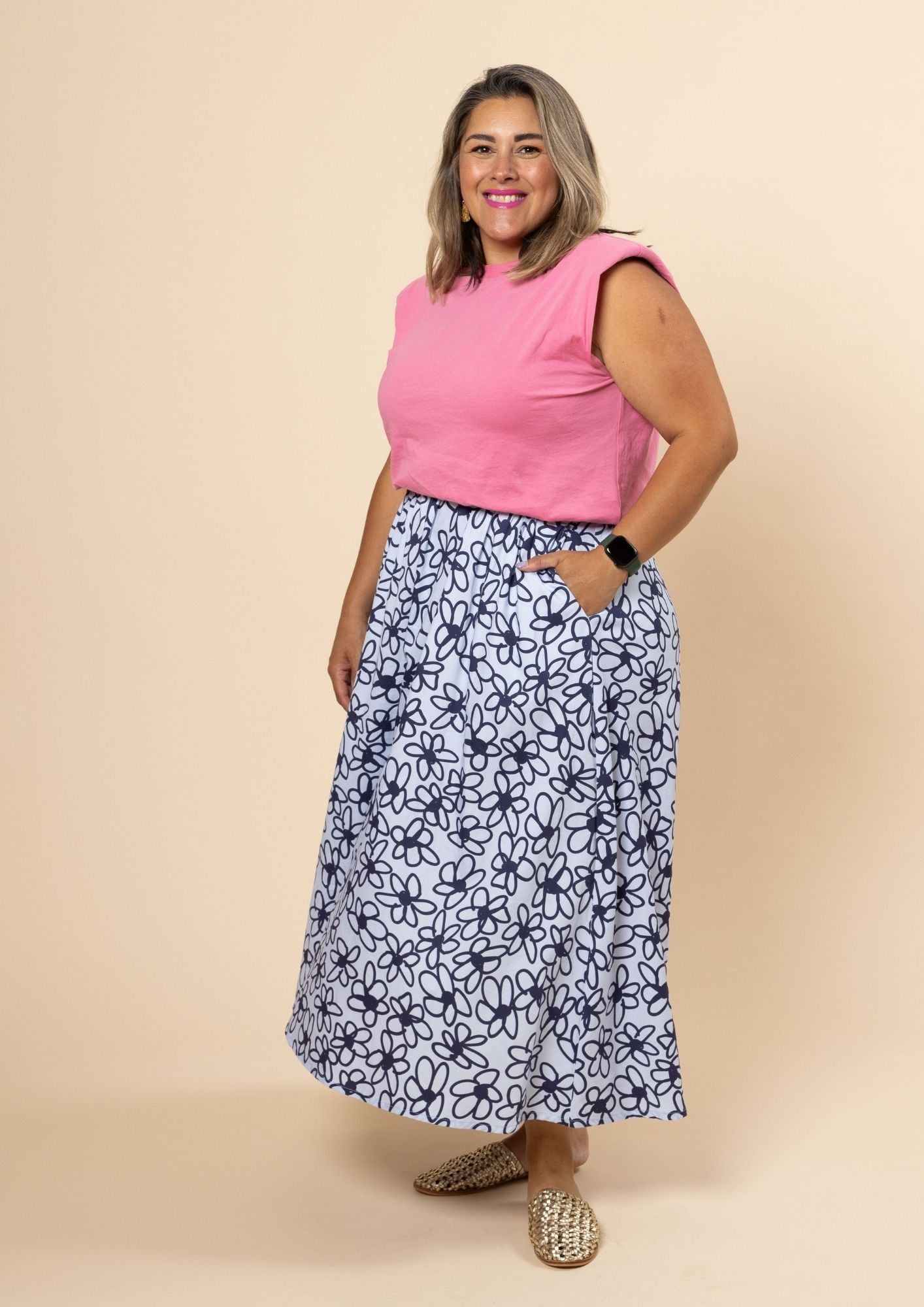 Bowie Skirt - Bloom Blue