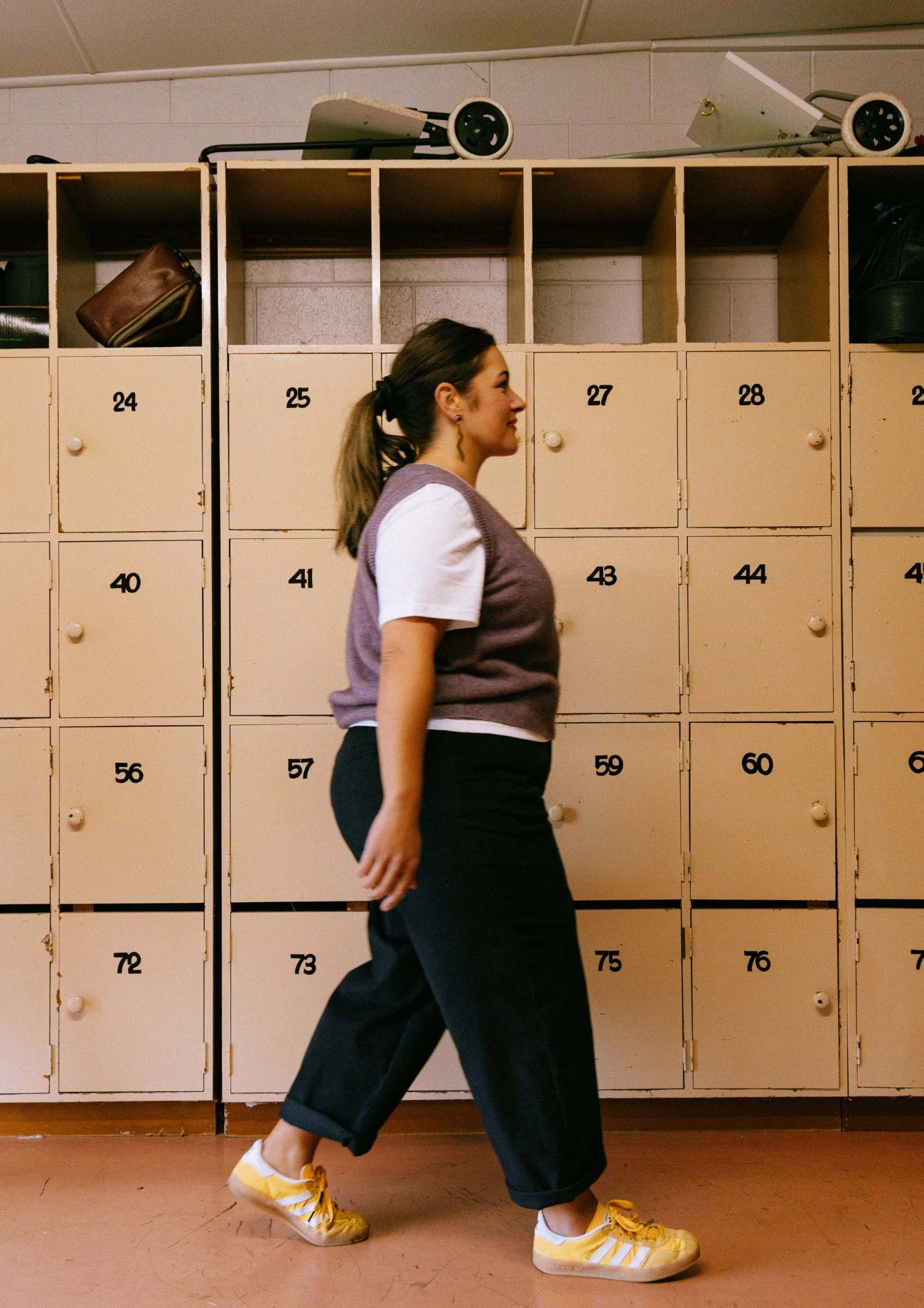 Cord Barrel Leg Pant - Navy