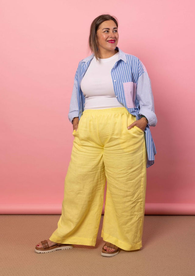 Solace Wide Leg Pant - Lemonade
