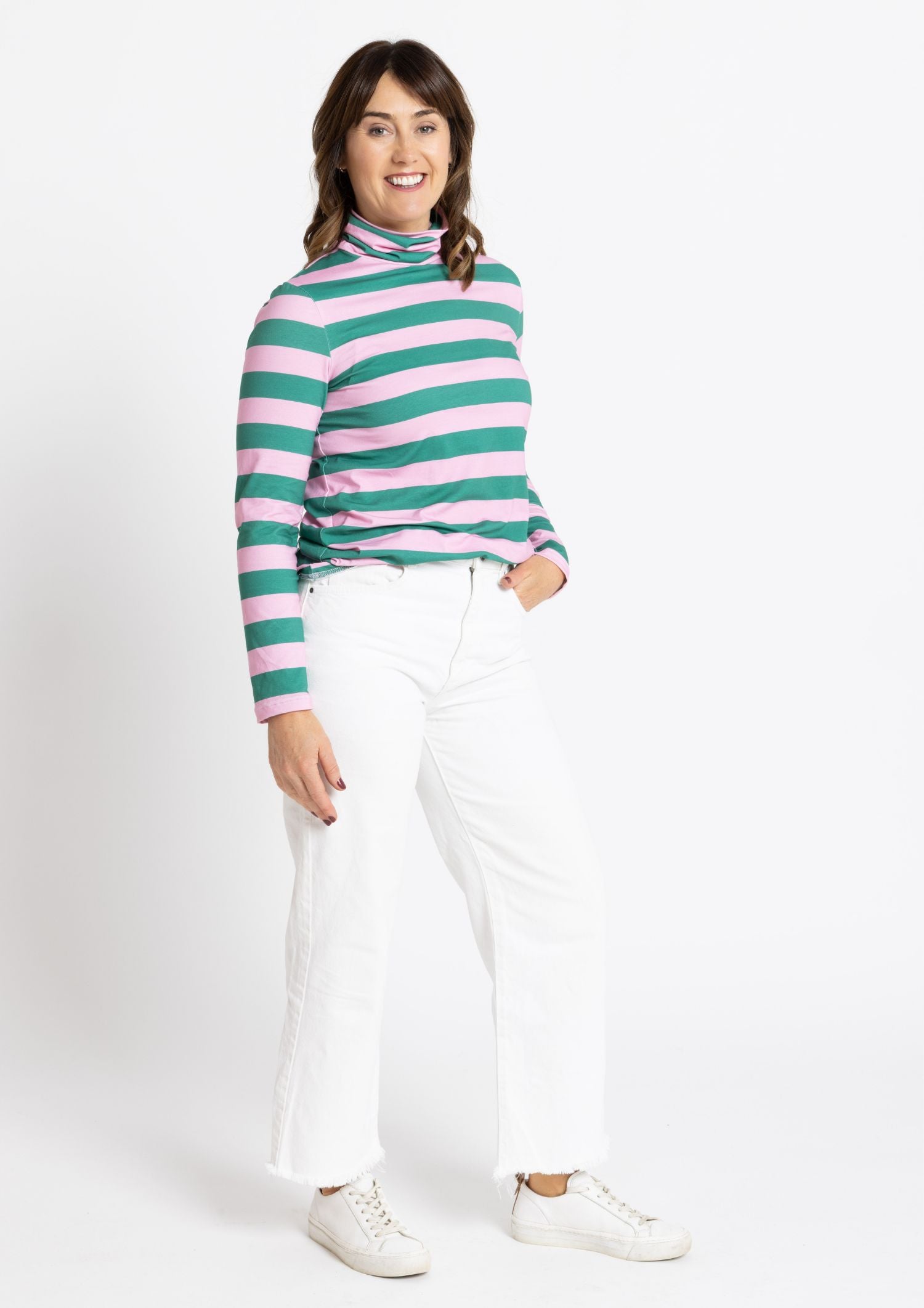 Roller Turtleneck - Shamrock & Rose Lighter Weight