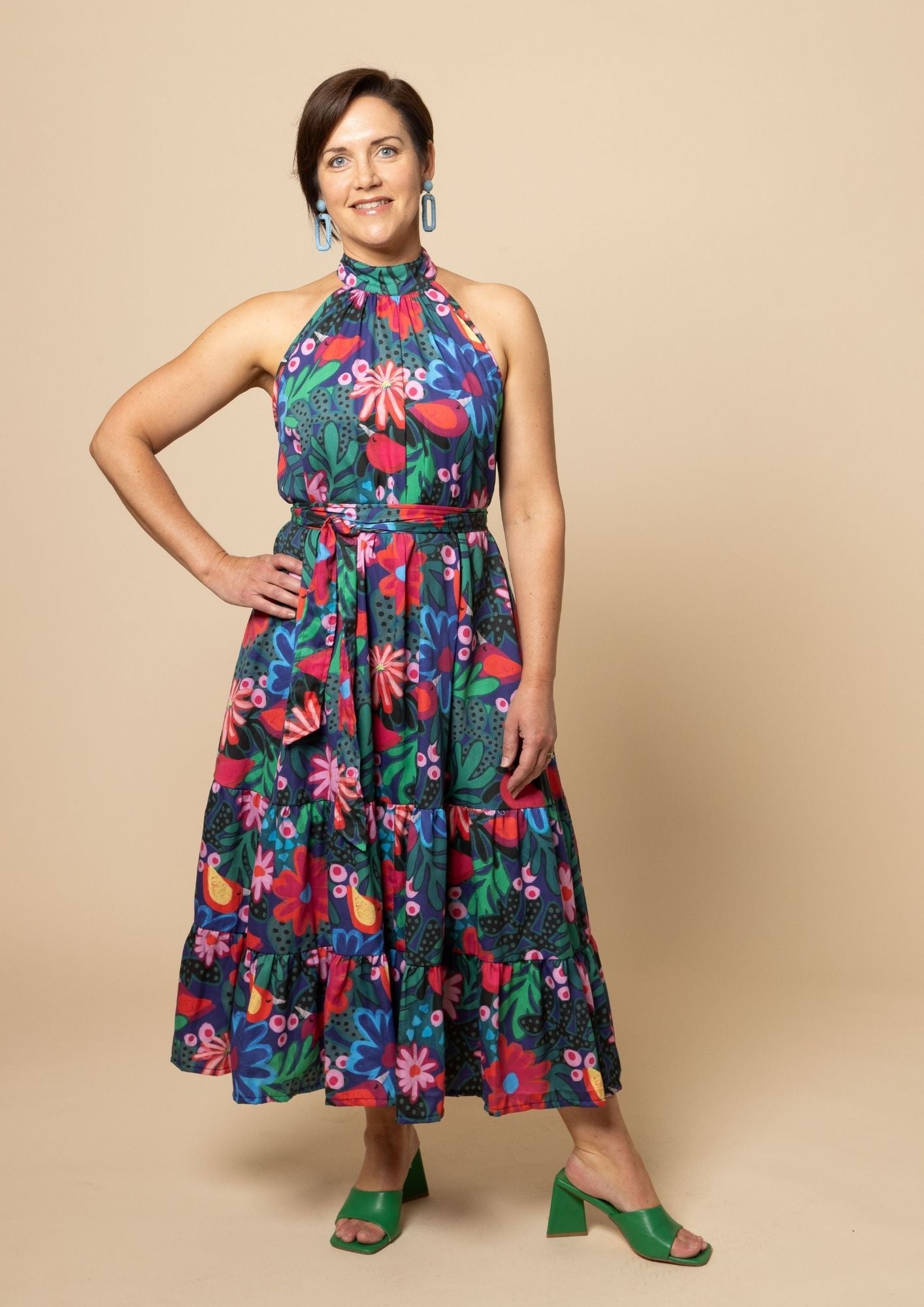 Portia Halterneck Dress - Wilderness