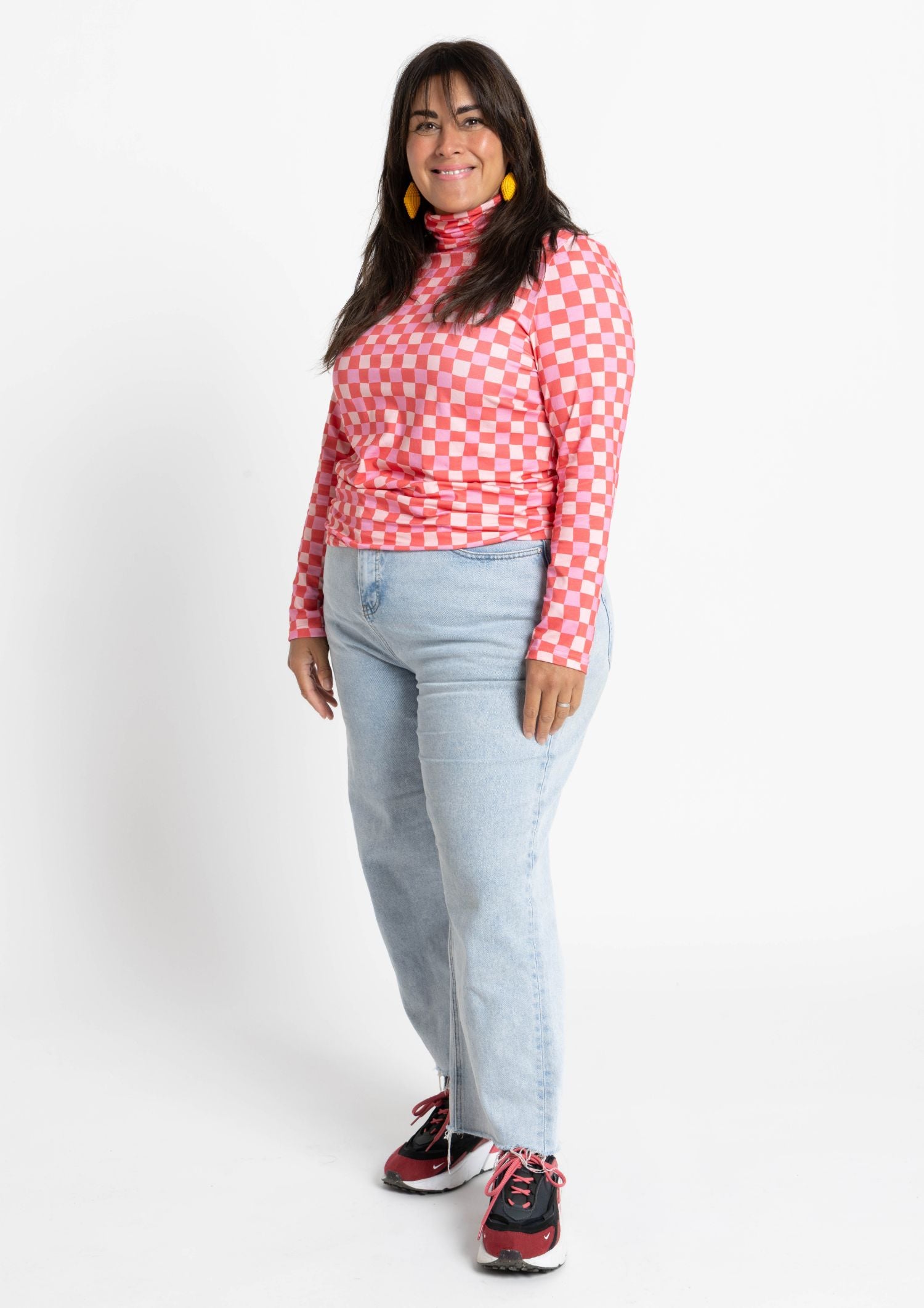 Roller - Hand Drawn Check Pink