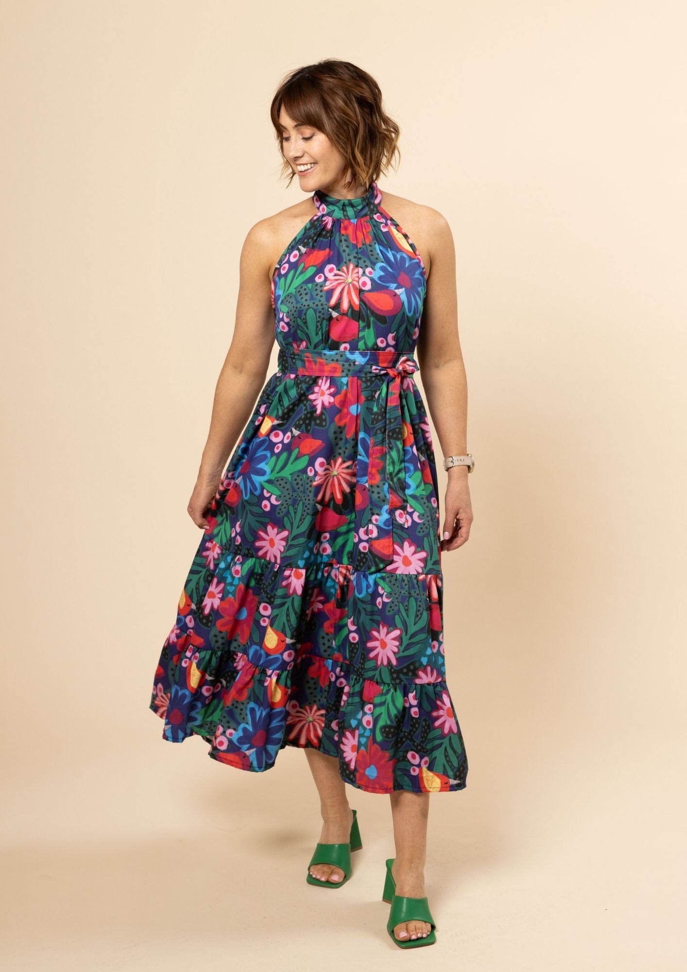 Portia Halterneck Dress - Wilderness