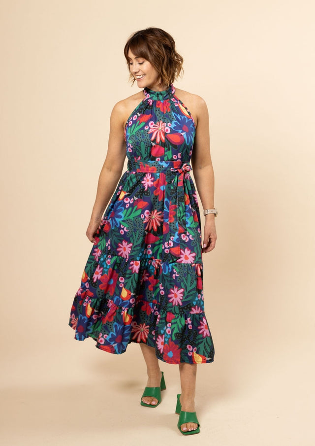 Portia Halterneck Dress - Wilderness