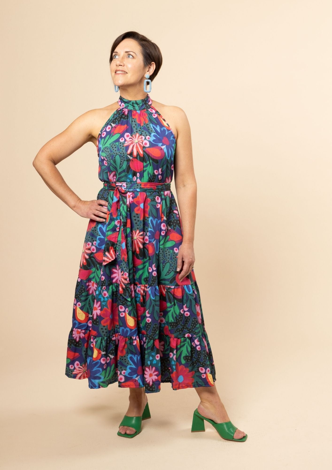 Portia Halterneck Dress - Wilderness